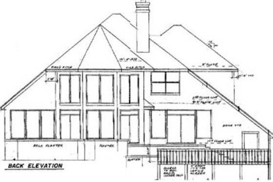 Exterior - Rear Elevation for Contemporary House Plan #52-144 - 3 bed, 3.5 bath