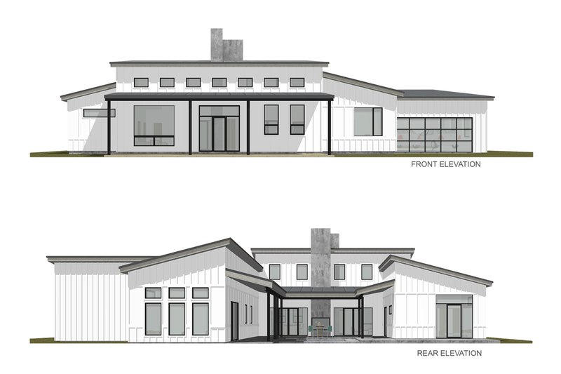 House Blueprint - Photo 1 for Farmhouse House Plan #924-18 - 3 bed, 2 bath