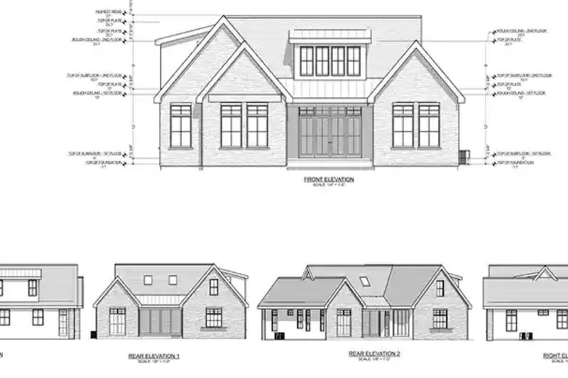 House Design - Exterior - Other Elevation 1 for Modern House Plan #1116-44 - 3 bed, 3.5 bath