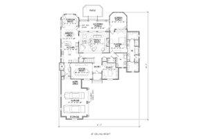 Floor Plan - Main Floor for Colonial House Plan #1054-27 - 3 bed, 2.5 bath