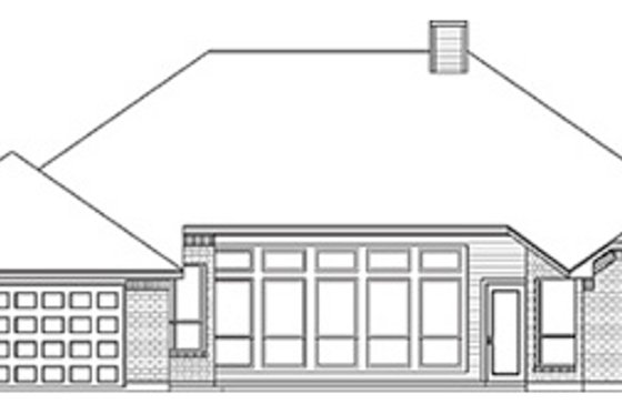 Exterior - Rear Elevation for European House Plan #84-249 - 3 bed, 2 bath