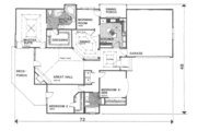 Traditional Style House Plan - 3 Beds 2 Baths 2150 Sq/Ft Plan #30-173 