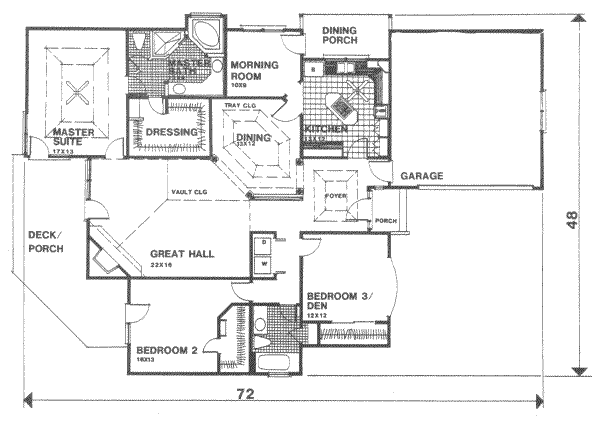 Traditional Floor Plan - Main Floor Plan #30-173