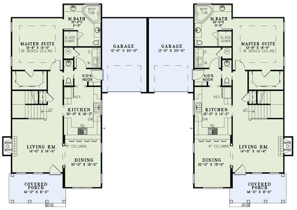 House Plan Design - Floor Plan - Main Floor for Southern House Plan #17-2265 - 3 bed, 2.5 bath