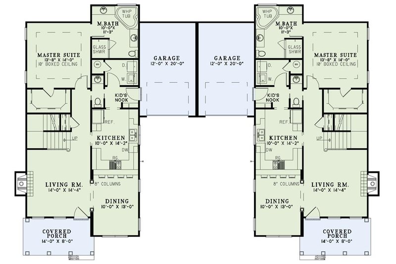 House Plan Design - Floor Plan - Main Floor for Southern House Plan #17-2265 - 3 bed, 2.5 bath