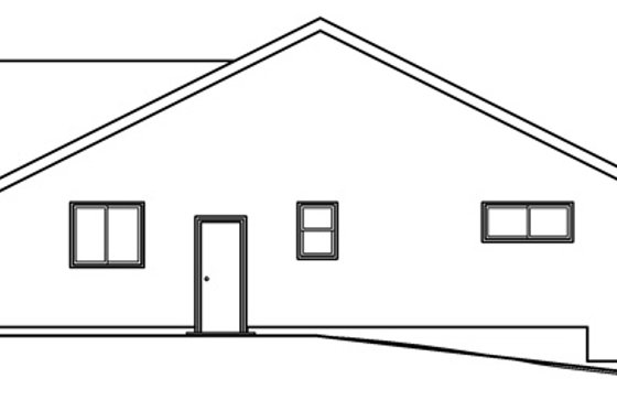 Exterior - Other Elevation 1 for Country House Plan #124-368 - 3 bed, 2 bath
