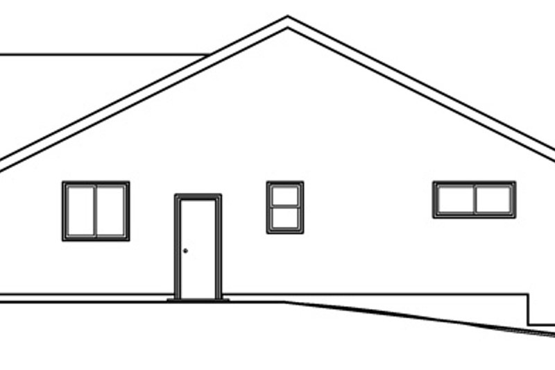 House Plan Design - Exterior - Other Elevation 1 for Country House Plan #124-368 - 3 bed, 2 bath