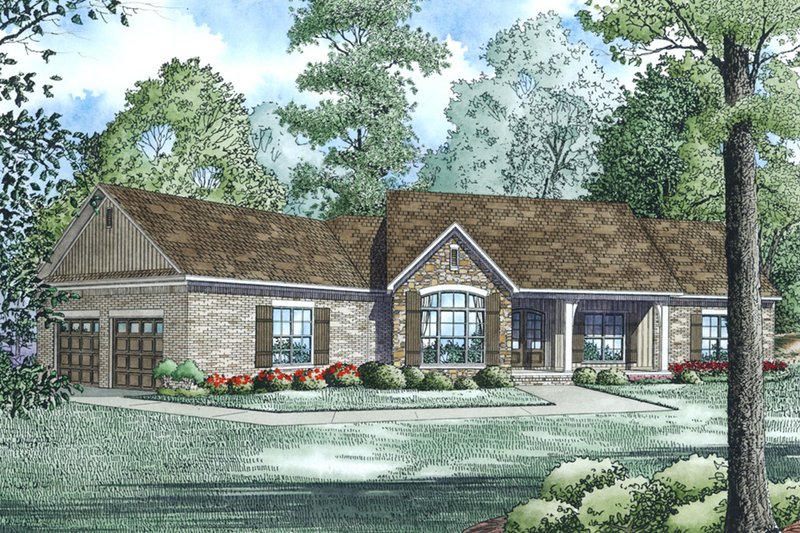Architectural House Design - Cottage, Front Elevation