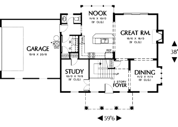 Dream House Plan - Colonial Floor Plan - Main Floor Plan #48-435