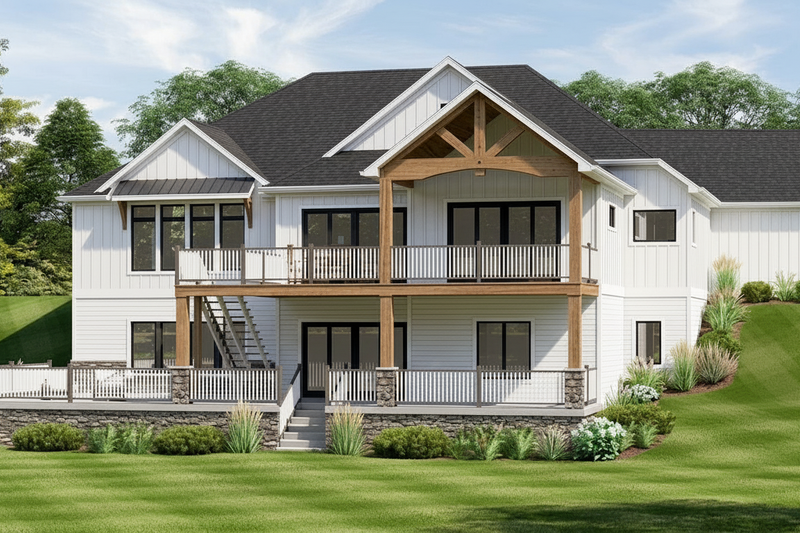 Home Plan - Exterior - Rear Elevation for Country House Plan #1064-368 - 2 bed, 2 bath