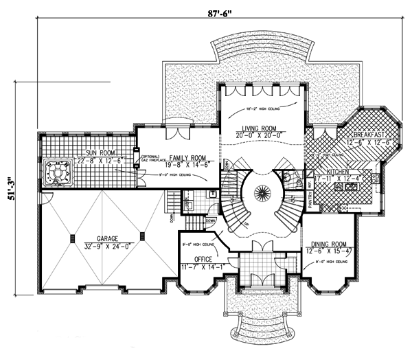 European Floor Plan - Main Floor Plan #138-221
