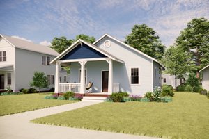 Architectural House Design - Exterior - Front Elevation for Bungalow House Plan #936-58 - 3 bed, 2 bath