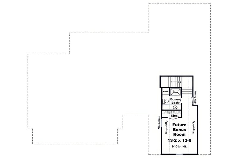 House Blueprint - Floor Plan - Upper Floor for Farmhouse House Plan #21-623 - 3 bed, 2.5 bath