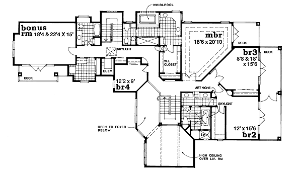 Dream House Plan - Prairie Floor Plan - Upper Floor Plan #47-321