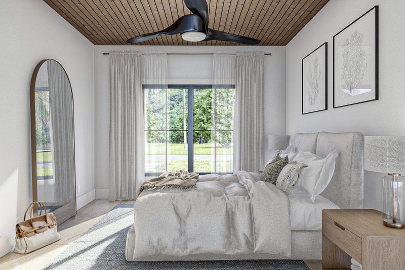 Architectural House Design - Interior - Bedroom 1 for Modern House Plan #455-548 - 2 bed, 1 bath