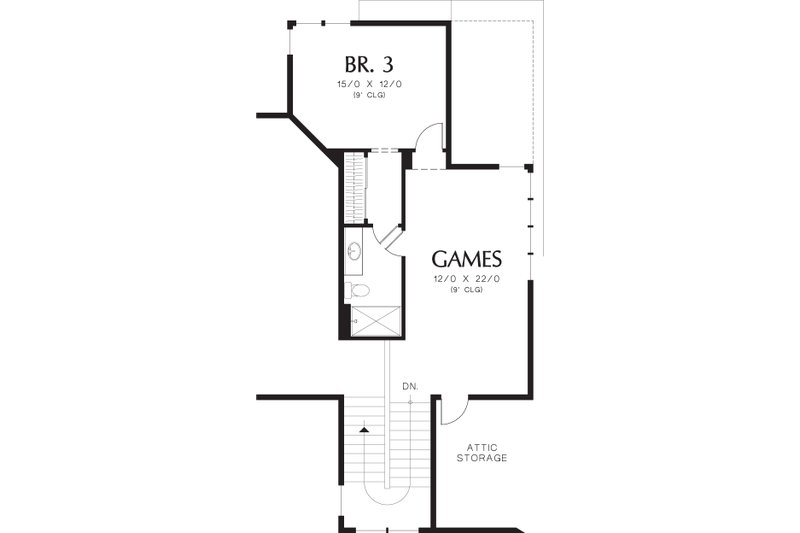 Home Plan - Floor Plan - Upper Floor for Craftsman House Plan #48-565 - 3 bed, 3.5 bath