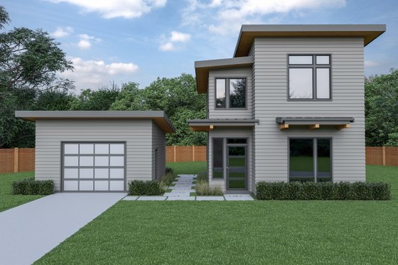 Exterior - Other Elevation for Contemporary House Plan #1070-66 - 2 bed, 2.5 bath