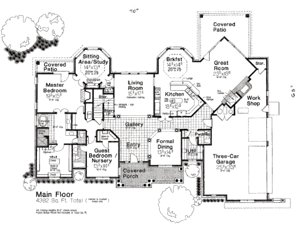 European Floor Plan - Main Floor Plan #310-645