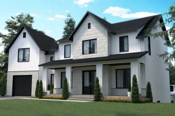 Exterior - Front Elevation 4 for Farmhouse House Plan #23-2742 - 3 bed, 2.5 bath