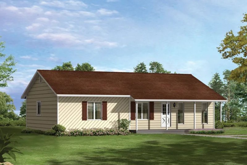 House Blueprint - Ranch Exterior - Front Elevation Plan #57-710