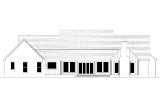 Exterior - Rear Elevation for Farmhouse House Plan #430-406 - 5 bed, 3.5 bath