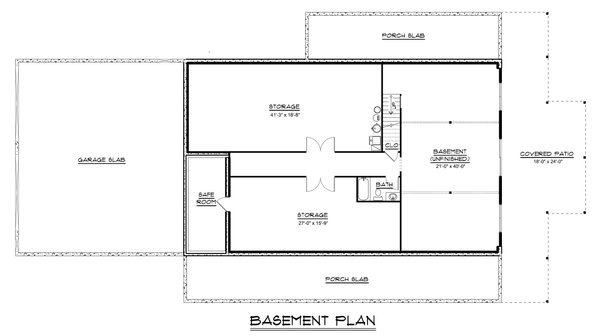 Home Plan - Floor Plan - Lower Floor for Barndominium House Plan #1064-473 - 3 bed, 3.5 bath