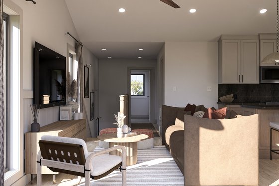 Interior - Family Room 1 for Farmhouse House Plan #455-581 - 3 bed, 2.5 bath