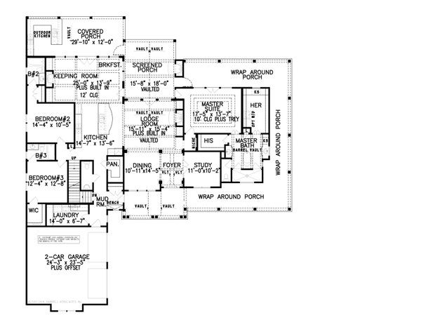 Traditional Floor Plan - Main Floor Plan #54-427