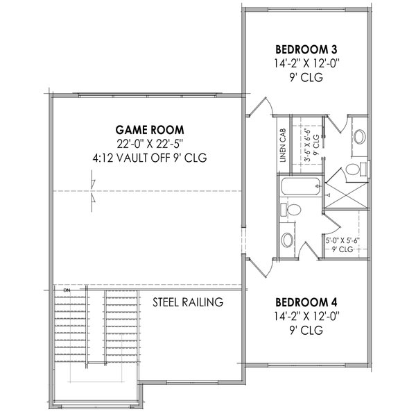 Modern Floor Plan - Upper Floor Plan #1096-6