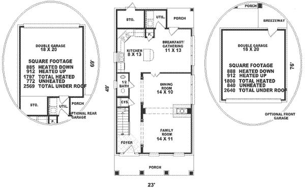 Southern Floor Plan - Main Floor Plan #81-157