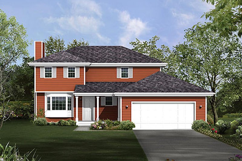 Dream House Plan - Traditional Exterior - Front Elevation Plan #57-448