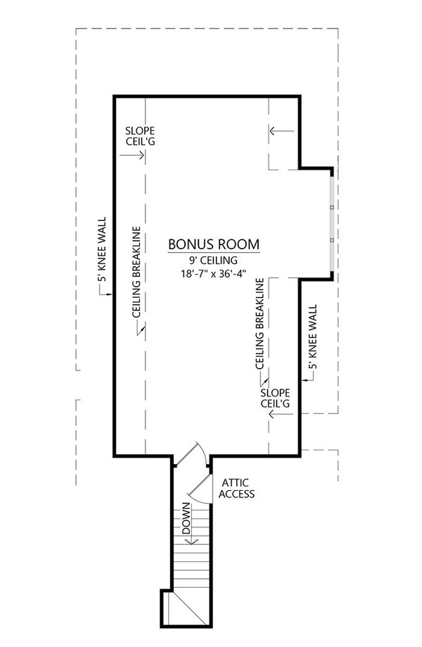House Blueprint - European Floor Plan - Upper Floor Plan #1074-64