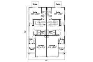 Floor Plan - Main Floor for Traditional House Plan #124-1296 - 10 bed, 10 bath