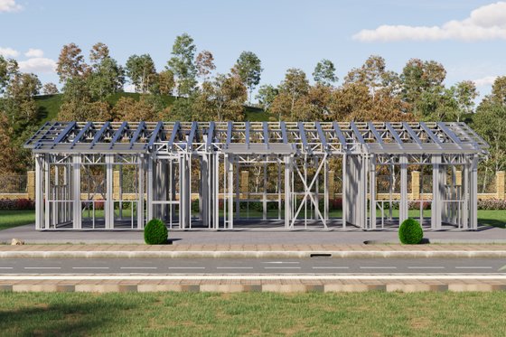 Exterior - Front Elevation 7 for Mediterranean House Plan #1106-101 - 2 bed, 1 bath