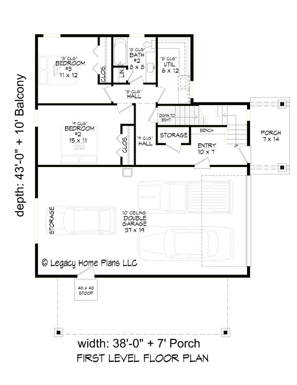 Traditional Floor Plan - Main Floor Plan #932-543