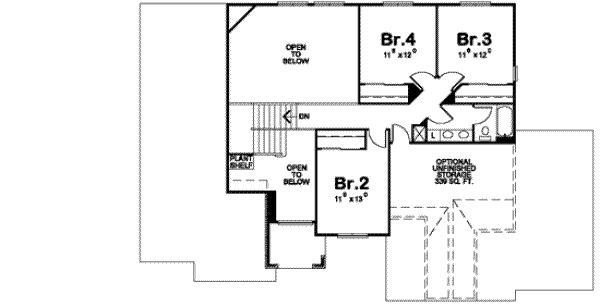 House Plan Design - European Floor Plan - Upper Floor Plan #20-1774