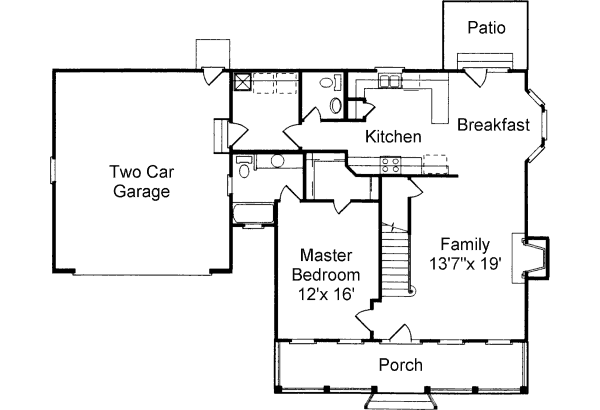 Architectural House Design - Country Floor Plan - Main Floor Plan #37-142
