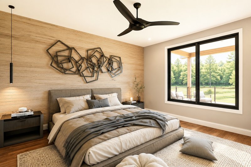 Architectural House Design - Interior - Master Bedroom for Modern House Plan #1064-496 - 2 bed, 2 bath