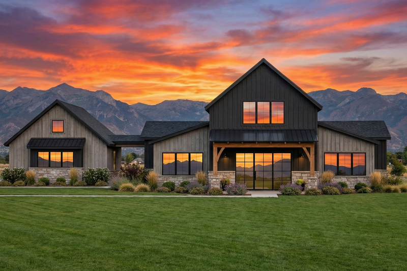 House Design - Exterior - Front Elevation 3 for Barndominium House Plan #1096-162 - 4 bed, 2 bath