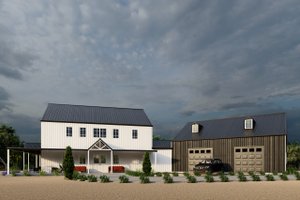 Barndominium Exterior - Front Elevation Plan #1107-15