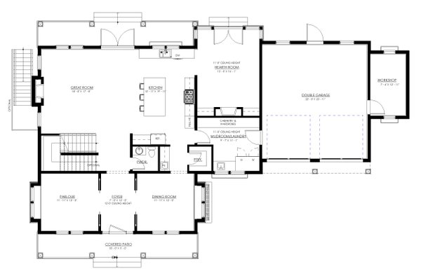 Farmhouse Floor Plan - Main Floor Plan #1114-89