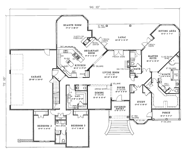 Southern Floor Plan - Main Floor Plan #17-2365