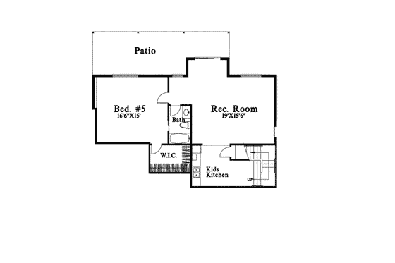 Floor Plan - Lower Floor for Traditional House Plan #78-203 - 5 bed, 3.5 bath