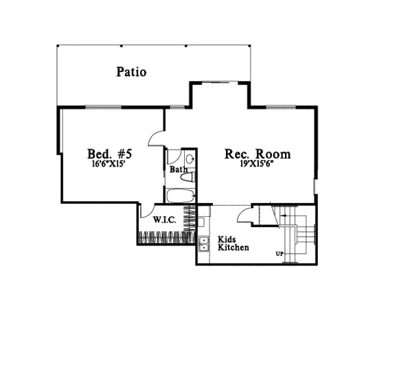 Traditional Floor Plan - Lower Floor Plan #78-203