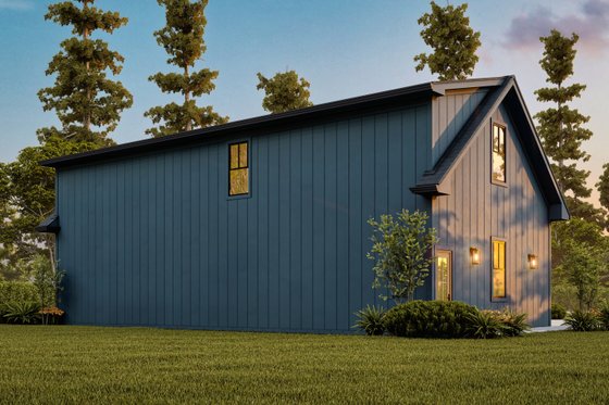 Exterior - Rear Elevation 1 for Farmhouse House Plan #54-670 - 2 bed, 2 bath