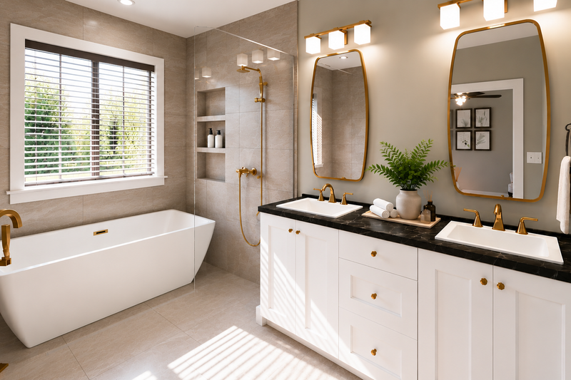 Dream House Plan - Interior - Master Bathroom for Farmhouse House Plan #44-319 - 4 bed, 3.5 bath