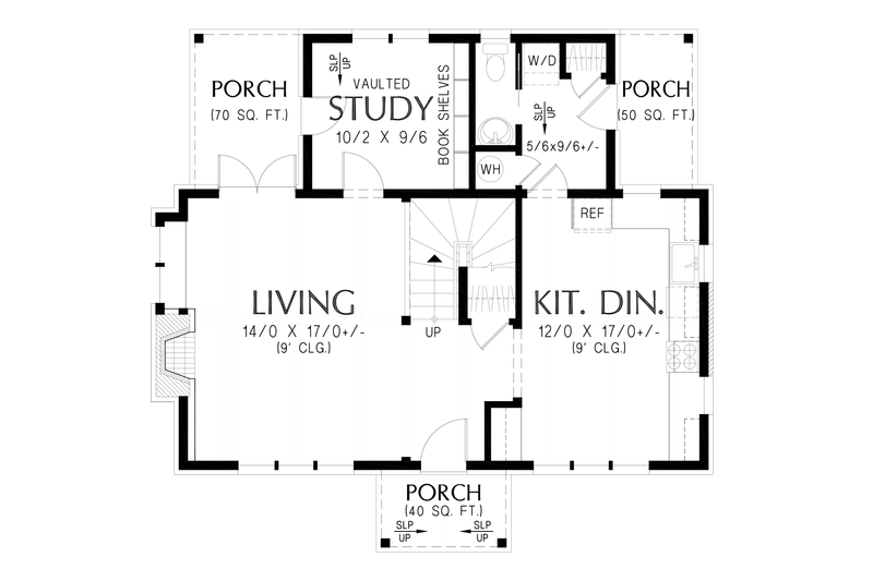 Dream House Plan - Floor Plan - Main Floor for Cottage House Plan #48-1211 - 2 bed, 2.5 bath
