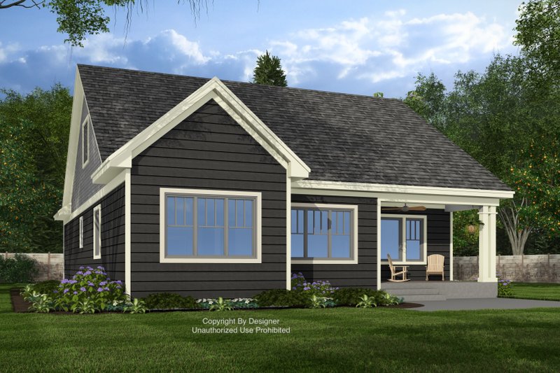 Home Plan - Exterior - Rear Elevation for Bungalow House Plan #51-1408 - 3 bed, 2.5 bath