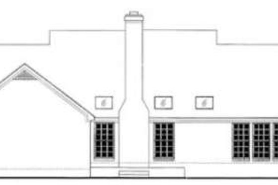 Exterior - Rear Elevation for Southern House Plan #406-183 - 3 bed, 3 bath