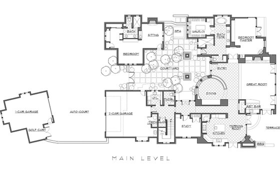 Mediterranean / Craftsman style house plan